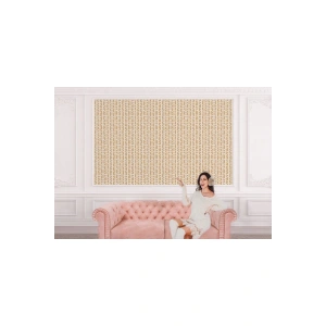 Karamel Rengi Kesik Çizgili İskandinav Tarzı Modern Duvar Kağıdı-5548