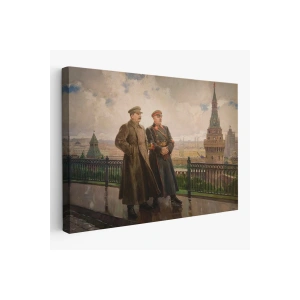 Kremlinde Stalin ve Voroshilov Tablosu - Stalin and Voroshilov in the Kremlin-6551