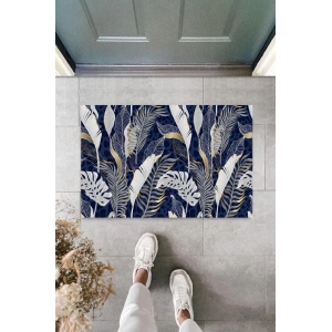 Lacivert Kapı Önü Paspası k Desen  K-3100