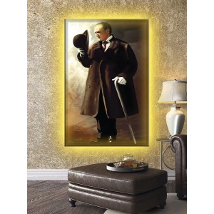 Led Işıklı Atatürk (ev,ofis tabloları)