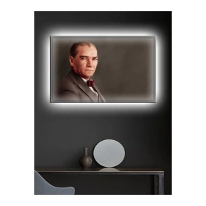 Led Işıklı Atatürk  Hediyelik Tablolar