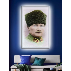 Led Işıklı Atatürk  Misafir Odası