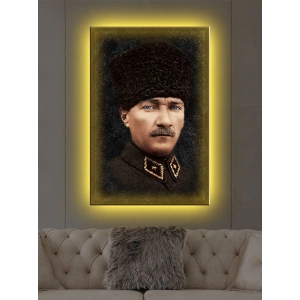 Led Işıklı Atatürk Tablo