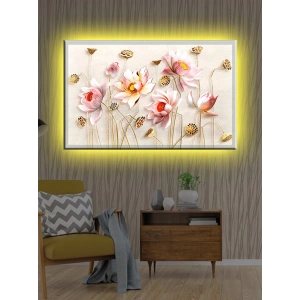 Led Işıklı Beyaz Çiçek (Yatak odası tablosu)