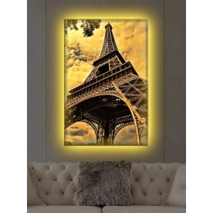 Led Işıklı Eyfel Kulesi Nostaljik Tablo