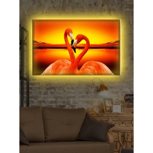 Led Işıklı Flamingo (Harika bir hediyelik tablo)