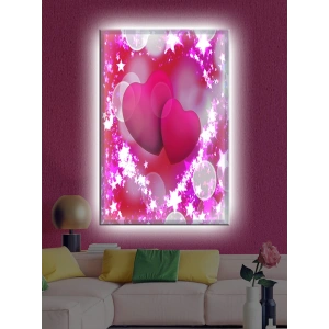 Led Işıklı Kalpli Tablo (Sevgili için)