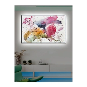 Led Işıklı Sanatsal Soyut Kanvas Tablo