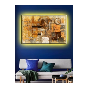 Led Işıklı Sanatsal Soyut Tablo