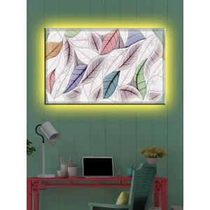 Led Işıklı Sanatsal Yaprak Tablo