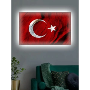 Led Işıklı Türk Bayrağı (ay yıldız)