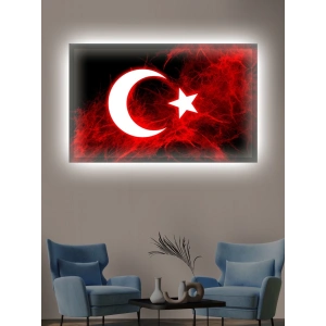 Led Işıklı Türk Bayrağı tablo (şanlı bayrağımız)