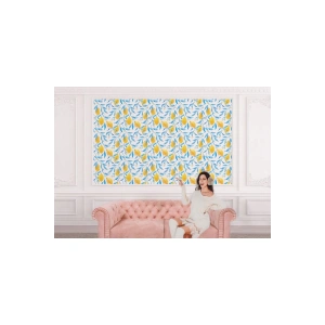 Limon Ağacı Desenli Duvar Kağıdı-5752