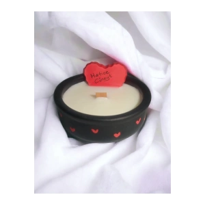 Mora Mora Kokulu Aromaterapi Mum, Ahşap Fitilli, Dekoratif Doğal Çömlek Mum