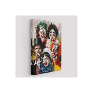 Mutsuz Palyaçolar Dekoratif Duvar Tablosu-6421