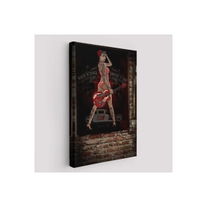 Müzisyen Kadın  Dekoratif Duvar Tablosu-6496