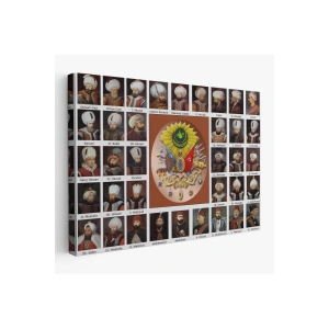 Osmanlı Padişahlarının Tümü Dekoratif Duvar Tablosu-6549