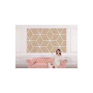 Pastel Renkli Geometrik Desenli Duvar Kağıdı-5781