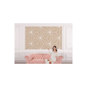 Pastel Renkli Geometrik Desenli Duvar Kağıdı-5784