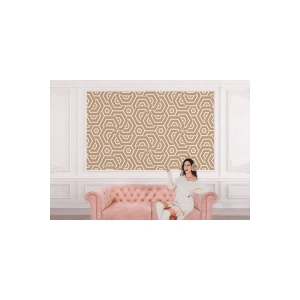 Pastel Renkli Geometrik Desenli Duvar Kağıdı-5786