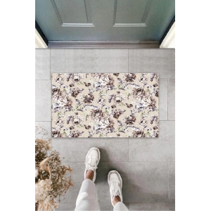 Pudra Kapı Önü Paspası Çiçek Desen  K-3204