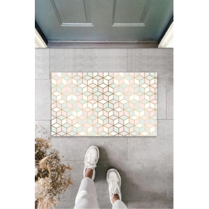 Pudra Kapı Önü Paspası D Kareler Desen  K-3232