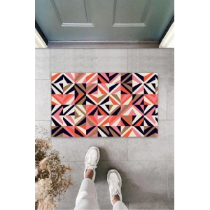 Renkli Kapı Önü Paspası Modern Desen  K-3244