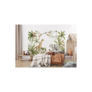 Sevimli Hayvanlar Desenli Duvar Kağıdı Kreş Okul Posteri-5637