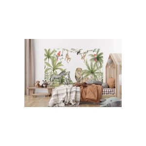 Sevimli Hayvanlar Desenli Duvar Kağıdı Kreş Okul Posteri-5638