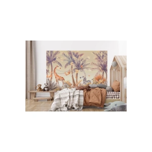 Sevimli Hayvanlar Desenli Duvar Kağıdı Kreş Okul Posteri-5640