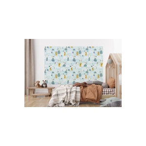 Sevimli Kuşlar Desenli Duvar Kağıdı-5739