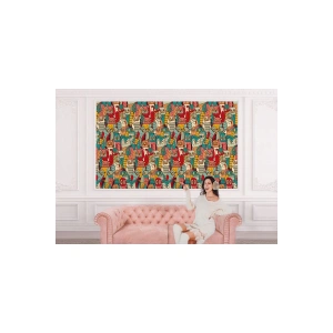 Sevimli Renkli Baykuşlar Desenli Duvar Kağıdı-5710