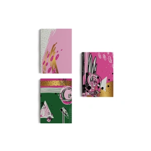 Sürreal Şekiller Dekoratif Duvar Tablosu Üçlü Set-EP-115