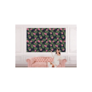 Tropikal Çiçekli Ağaç Yaprakları Duvar Kağıdı-5561