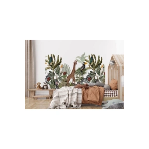 Tropikal Orman Bitkileri ve Hayvanları Çocuk Odası Duvar Kağıdı-5610