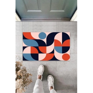 Turuncu Kapı Önü Paspası Modern Desen  K-3239