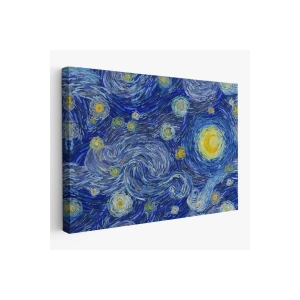 Van Gogh Yıldızlı Gece Dekoratif Kanvas Tablo-6519