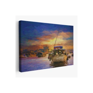 Vietnamın Mekong Yüzen Pazar Thoda Tekne Tablosu-1225