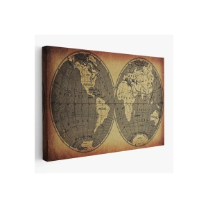 Vintage Eskitme Dünya Haritası 1008