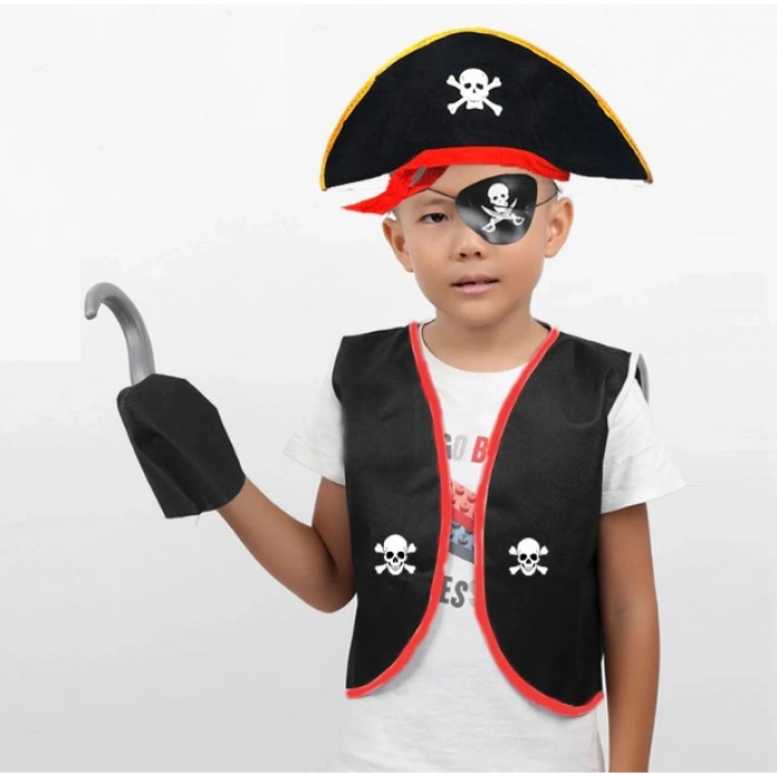 Korsan Kostüm Seti Çocuk Boy 4-6 Yaş