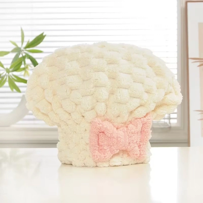 Mikrofiber Örgü Saç Kurutma Bone Havlu
