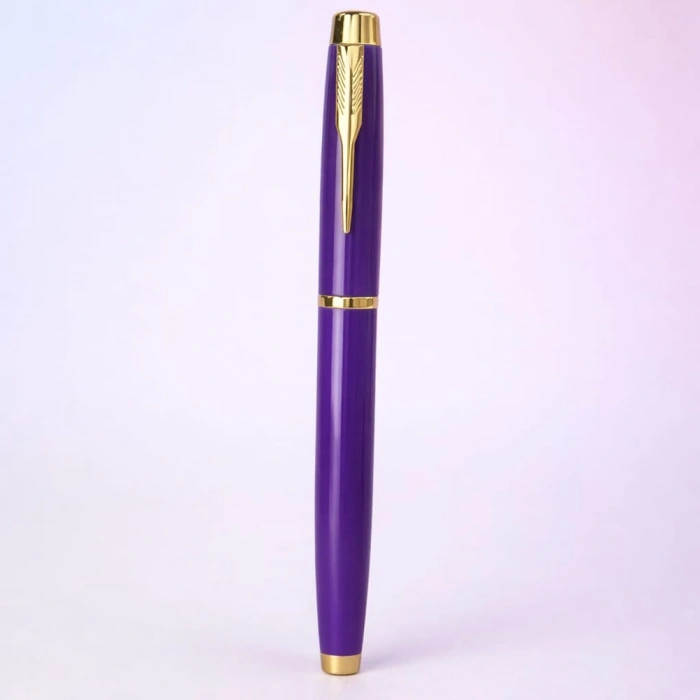 Premium Mor Metal Roller Kalem