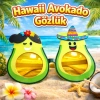 Hawaii Temalı Avokado Gözlük