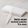 İnce Mum Silikon Çubuğu - 7.4 mm Şeffaf - 1 Kilogram