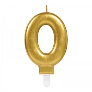 0 Rakamı Mum Gold Renk