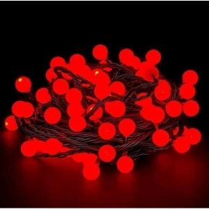 5m 28 Led Kırmızı Işık Siyah Kablo Fişli