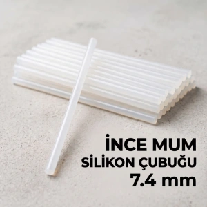 İnce Mum Silikon Çubuğu - 7.4 mm Şeffaf - 1 Kilogram
