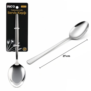 Metal Servis Kaşığı - Krom Renk - 27 cm