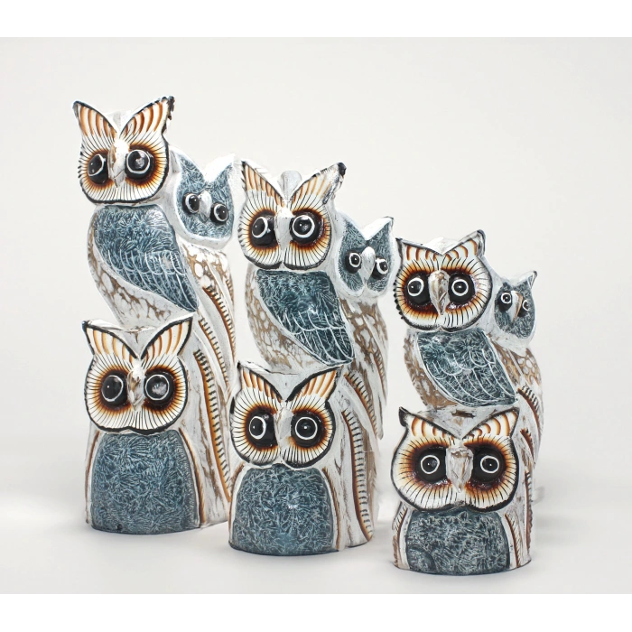 Ahşap 3lü Baykuş Seti Model 6