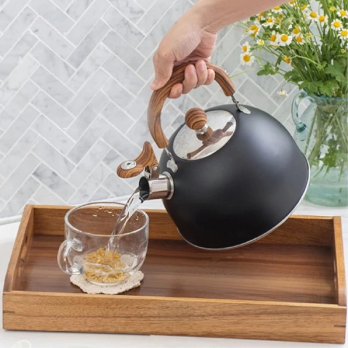 Paslanmaz Çelik Demlik Siyah Renk